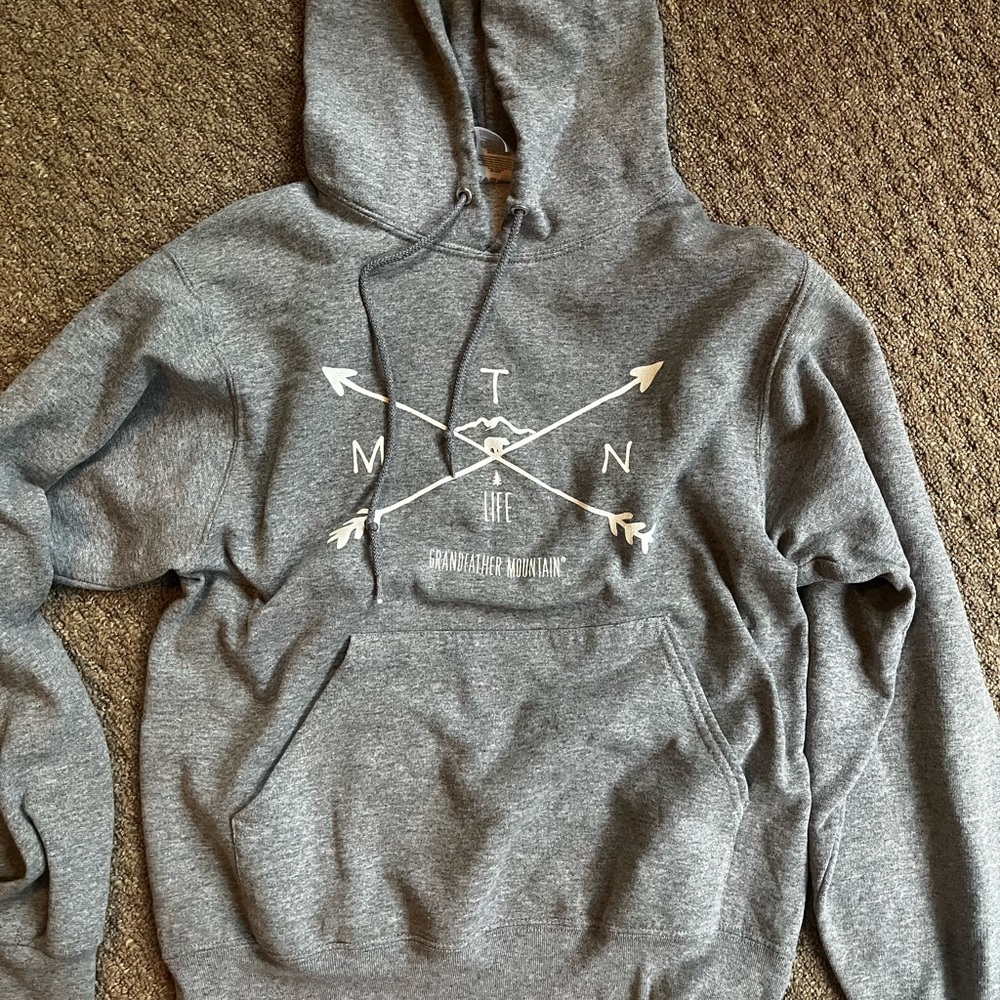 Jerzees Heather Gray Graphic Hoodie